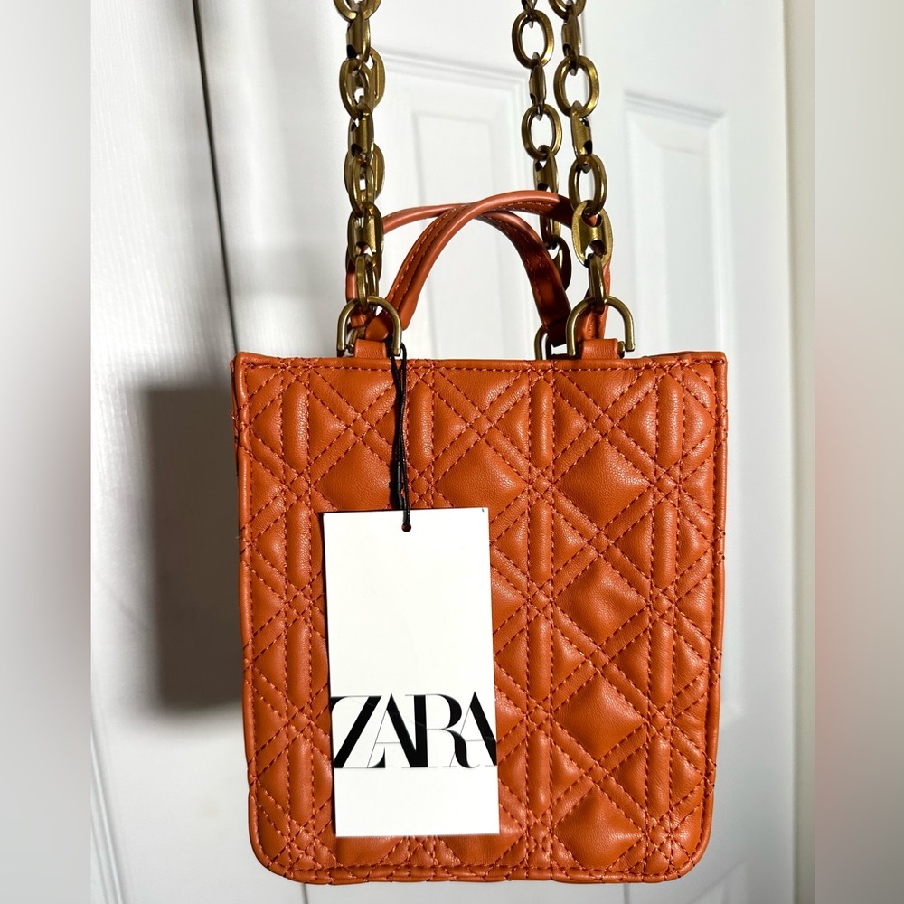 Zara Mini Leather Tote Bag